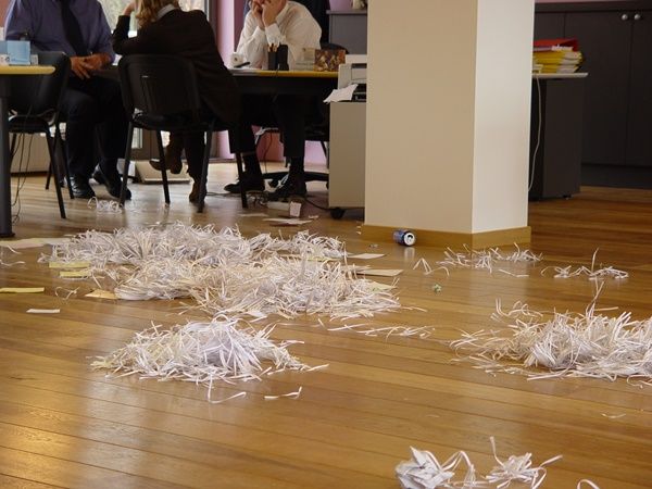 Photo of shredded pages