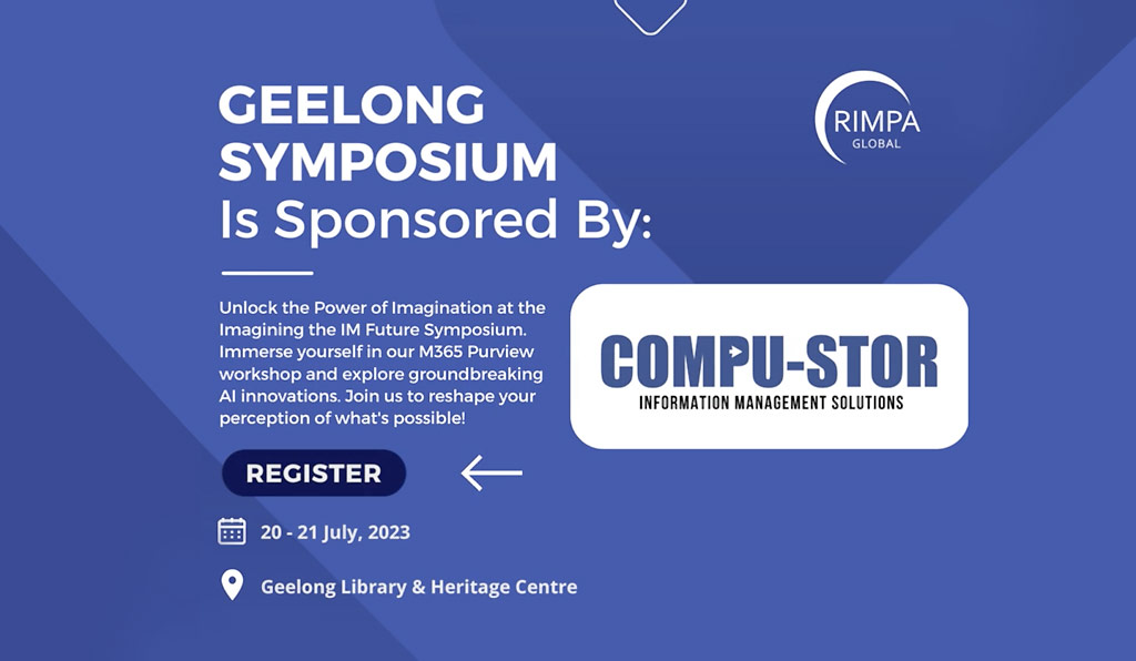 Compu-Stor RIMPA symposium Geelong Library Poster